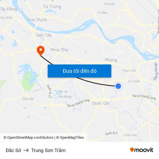 Đắc Sở to Trung Sơn Trầm map