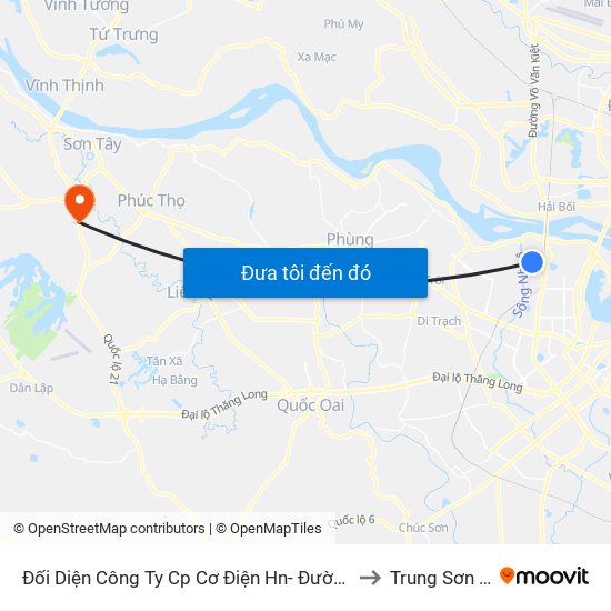 Đối Diện Công Ty Cp Cơ Điện Hn- Đường Đức Thắng to Trung Sơn Trầm map