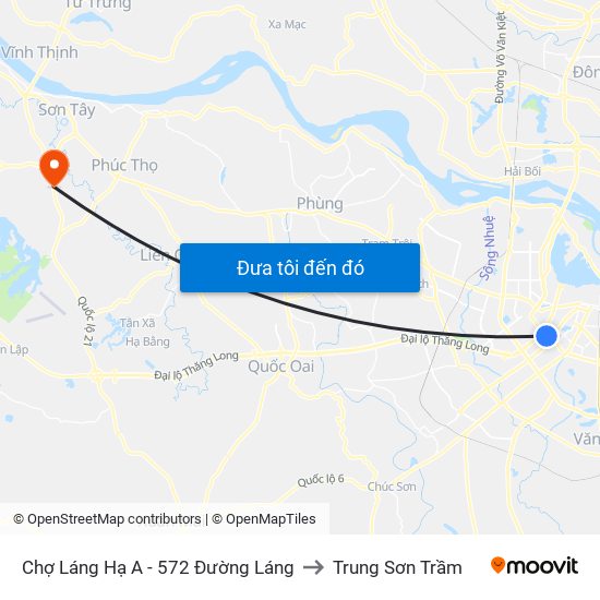 Chợ Láng Hạ A - 572 Đường Láng to Trung Sơn Trầm map