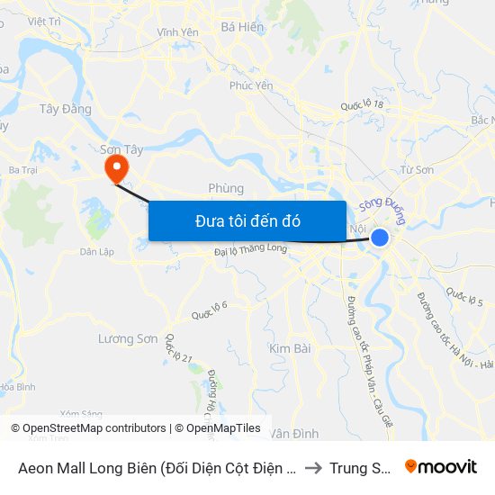 Aeon Mall Long Biên (Đối Diện Cột Điện T4a/2a-B Đường Cổ Linh) to Trung Sơn Trầm map