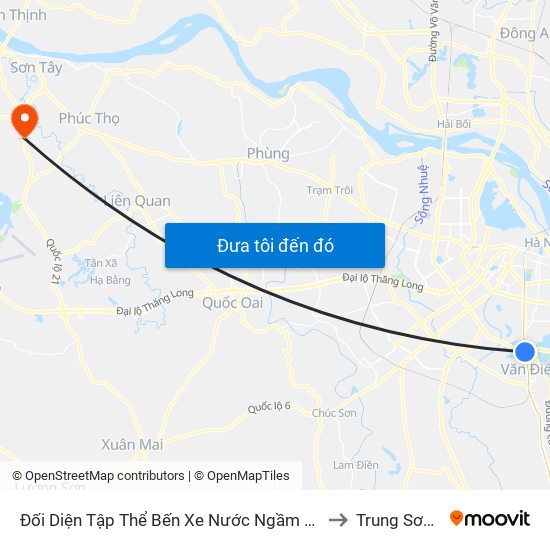 Đối Diện Tập Thể Bến Xe Nước Ngầm Hà Nội - Ngọc Hồi to Trung Sơn Trầm map