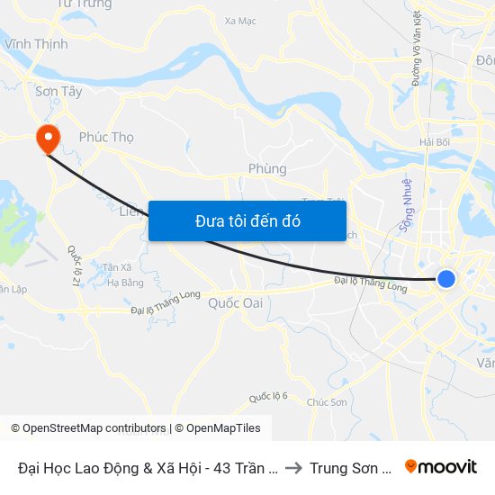 Đại Học Lao Động & Xã Hội - 43 Trần Duy Hưng to Trung Sơn Trầm map