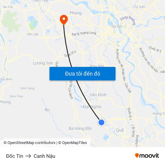 Đốc Tín to Canh Nậu map