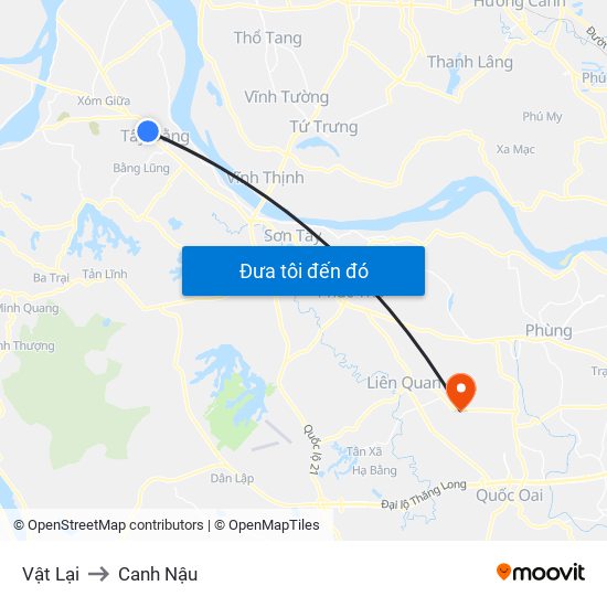 Vật Lại to Canh Nậu map