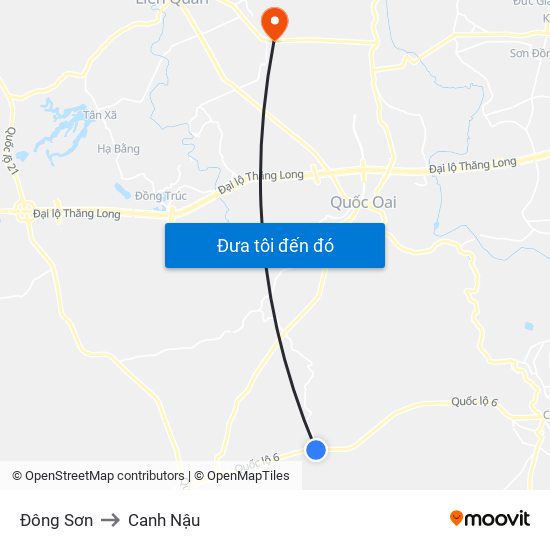Đông Sơn to Canh Nậu map