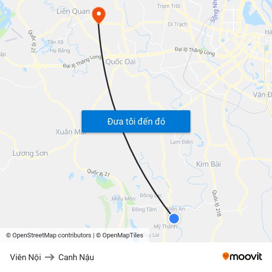 Viên Nội to Canh Nậu map