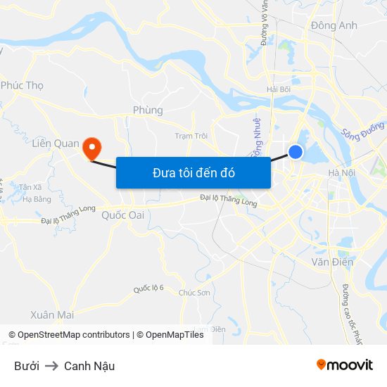 Bưởi to Canh Nậu map