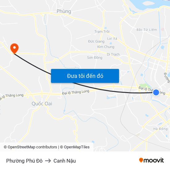 Phường Phú Đô to Canh Nậu map