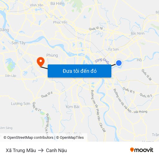 Xã Trung Mầu to Canh Nậu map