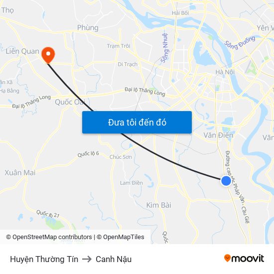 Huyện Thường Tín to Canh Nậu map