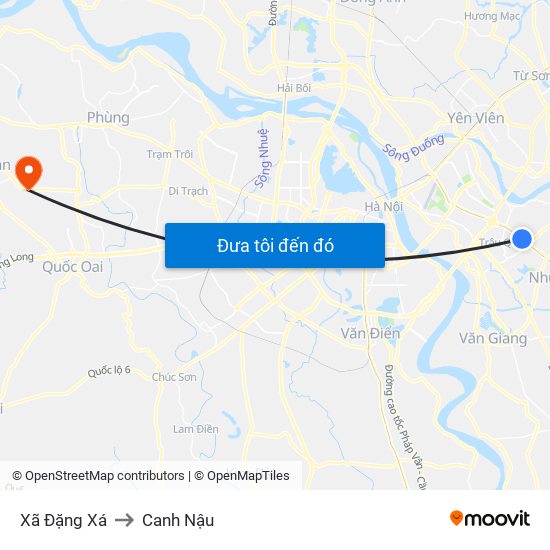 Xã Đặng Xá to Canh Nậu map