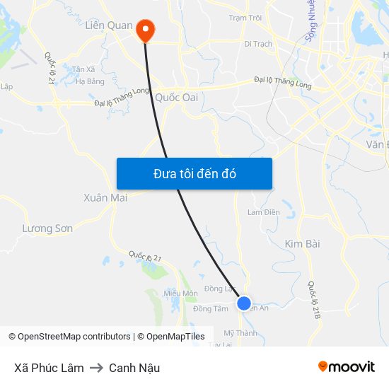 Xã Phúc Lâm to Canh Nậu map