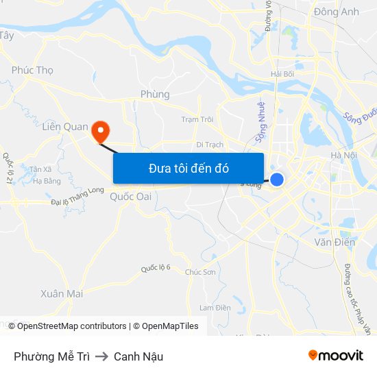 Phường Mễ Trì to Canh Nậu map