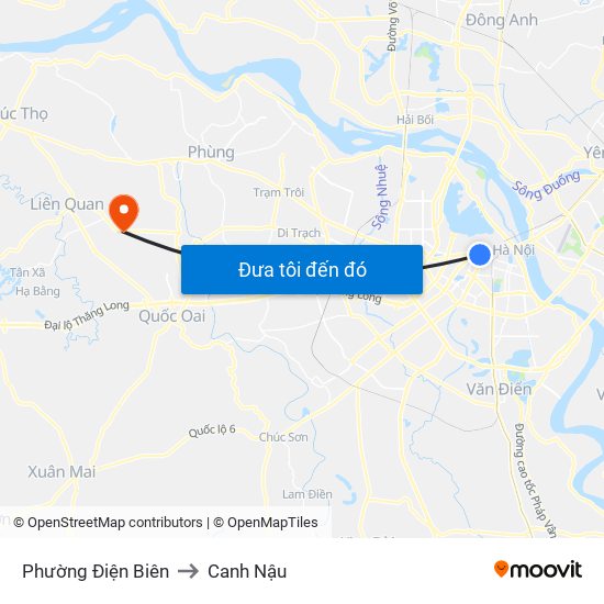 Phường Điện Biên to Canh Nậu map