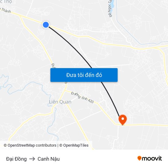 Đại Đồng to Canh Nậu map