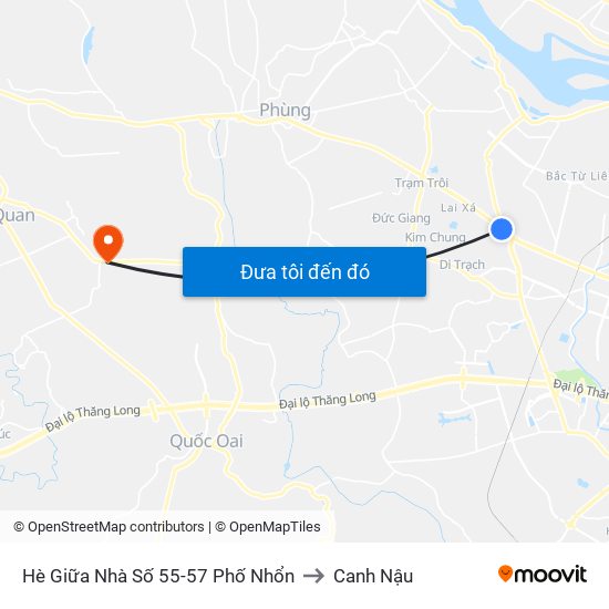 Hè Giữa Nhà Số 55-57 Phố Nhổn to Canh Nậu map