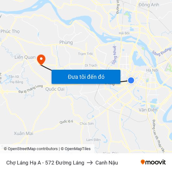 Chợ Láng Hạ A - 572 Đường Láng to Canh Nậu map