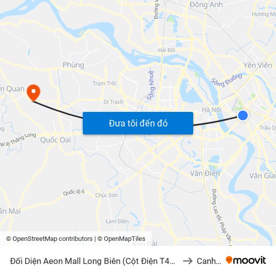 Đối Diện Aeon Mall Long Biên (Cột Điện T4a/2a-B Đường Cổ Linh) to Canh Nậu map