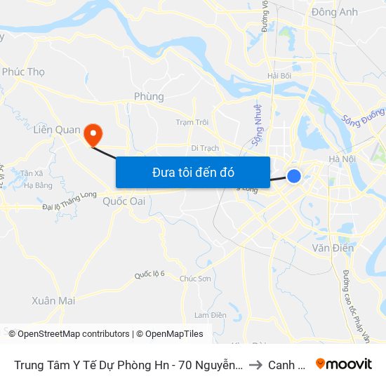 Trung Tâm Y Tế Dự Phòng Hn - 70 Nguyễn Chí Thanh to Canh Nậu map