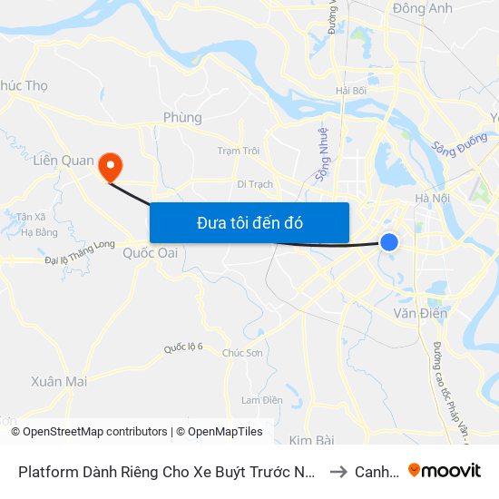 Platform Dành Riêng Cho Xe Buýt Trước Nhà 604 Trường Chinh to Canh Nậu map