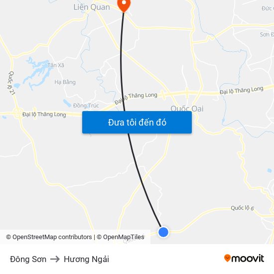 Đông Sơn to Hương Ngải map