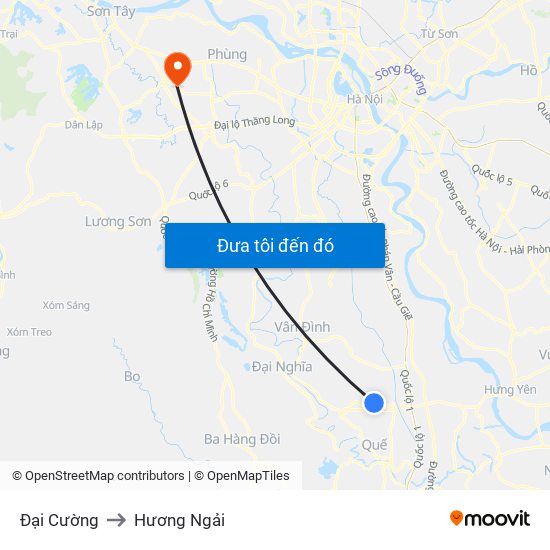 Đại Cường to Hương Ngải map