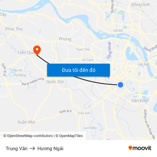 Trung Văn to Hương Ngải map