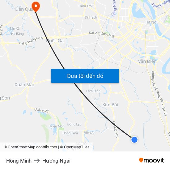 Hồng Minh to Hương Ngải map