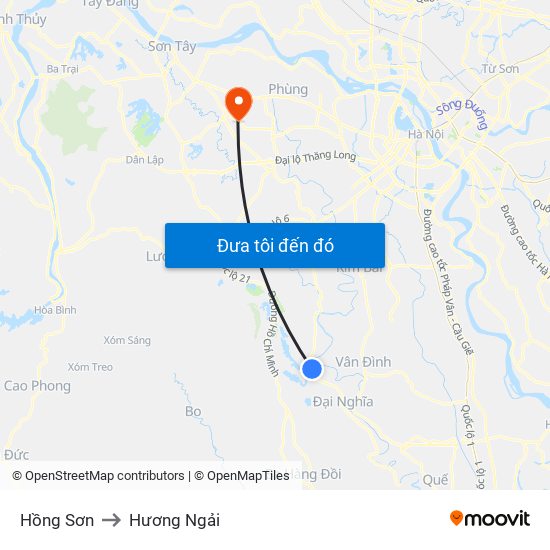 Hồng Sơn to Hương Ngải map
