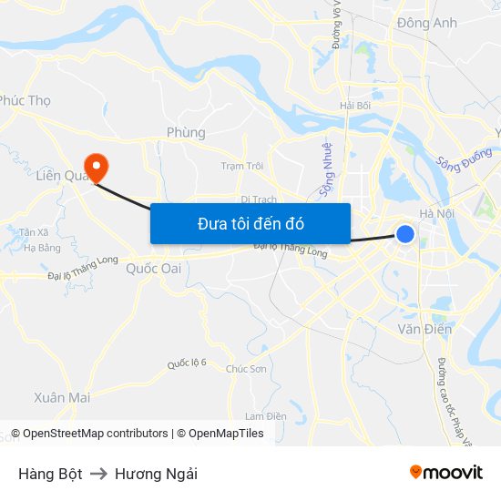 Hàng Bột to Hương Ngải map