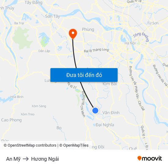 An Mỹ to Hương Ngải map