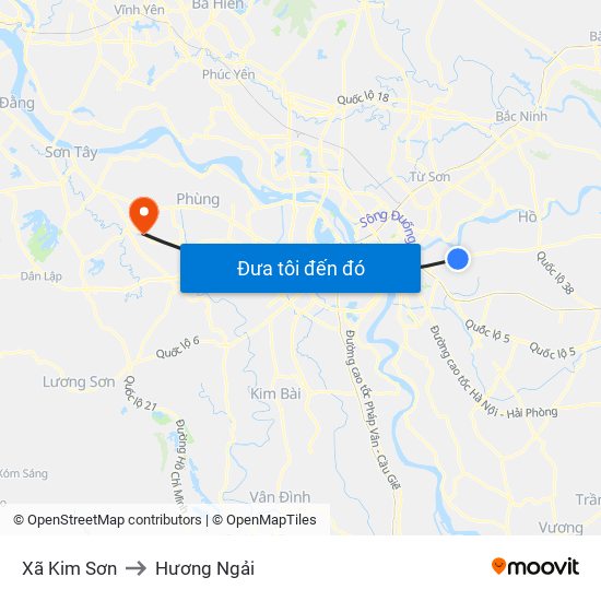 Xã Kim Sơn to Hương Ngải map