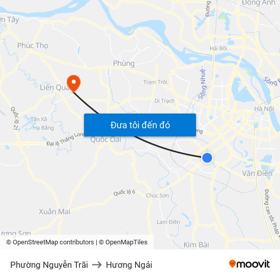 Phường Nguyễn Trãi to Hương Ngải map