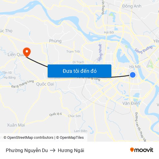 Phường Nguyễn Du to Hương Ngải map