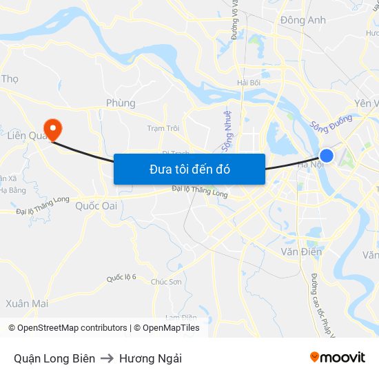 Quận Long Biên to Hương Ngải map
