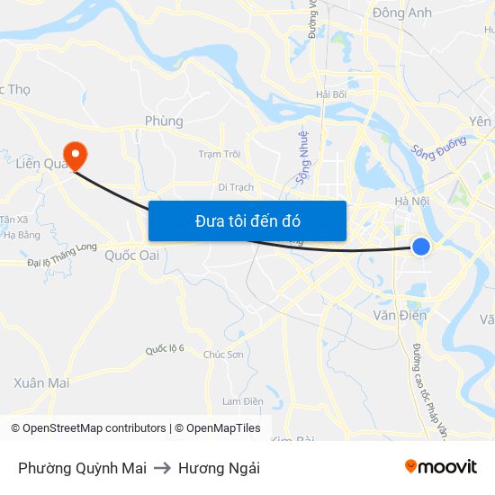 Phường Quỳnh Mai to Hương Ngải map