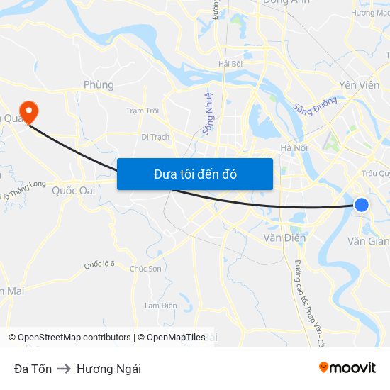 Đa Tốn to Hương Ngải map