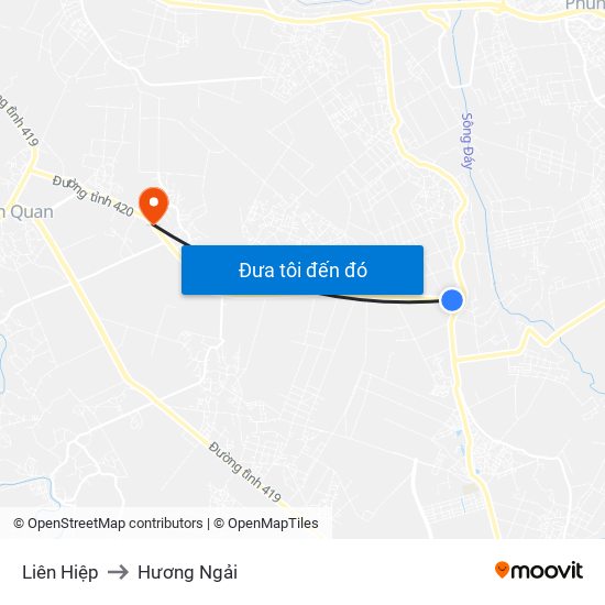 Liên Hiệp to Hương Ngải map