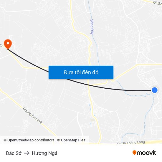 Đắc Sở to Hương Ngải map