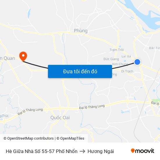 Hè Giữa Nhà Số 55-57 Phố Nhổn to Hương Ngải map