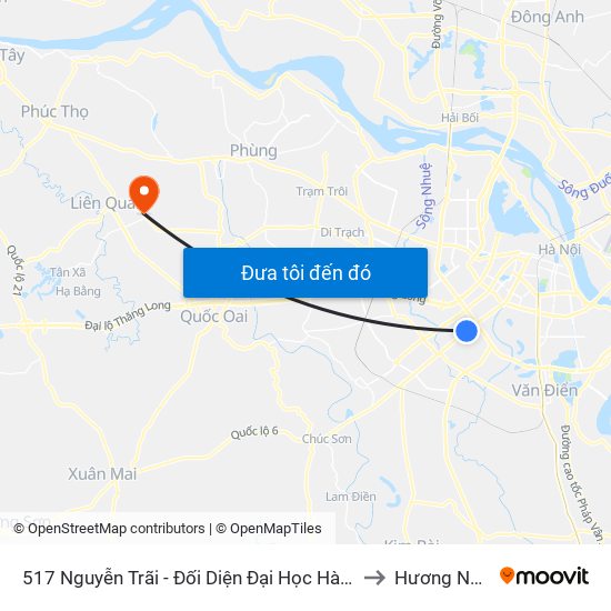 517 Nguyễn Trãi - Đối Diện Đại Học Hà Nội to Hương Ngải map