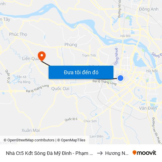 Nhà Ct5 Kđt Sông Đà Mỹ Đình - Phạm Hùng to Hương Ngải map