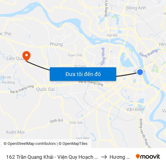 162 Trần Quang Khải - Viện Quy Hoạch Thủy Lợi to Hương Ngải map