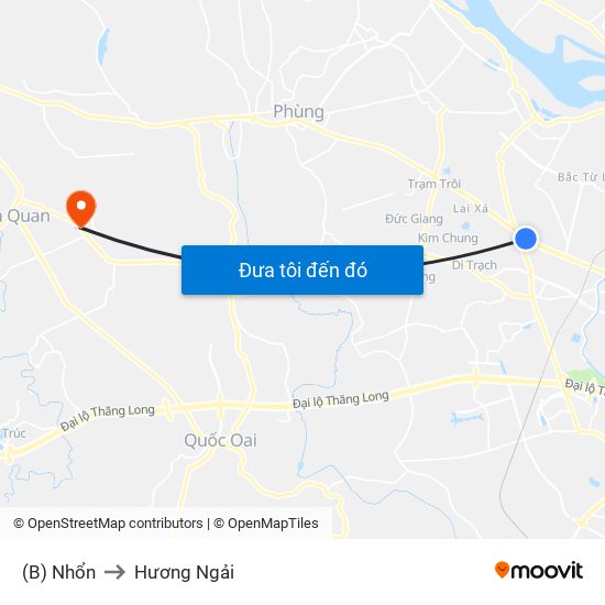 (B) Nhổn to Hương Ngải map