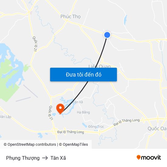 Phụng Thượng to Tân Xã map