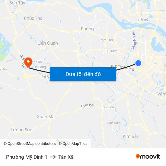 Phường Mỹ Đình 1 to Tân Xã map