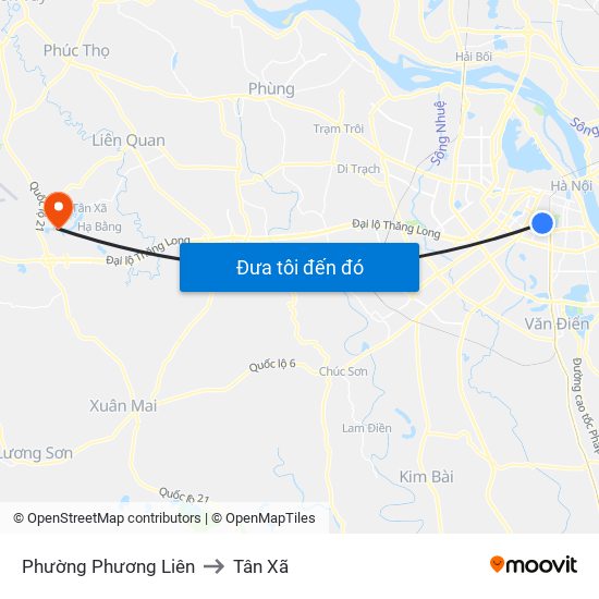 Phường Phương Liên to Tân Xã map