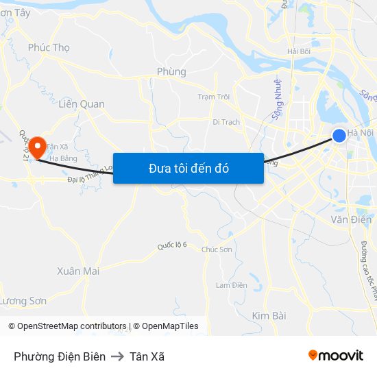 Phường Điện Biên to Tân Xã map