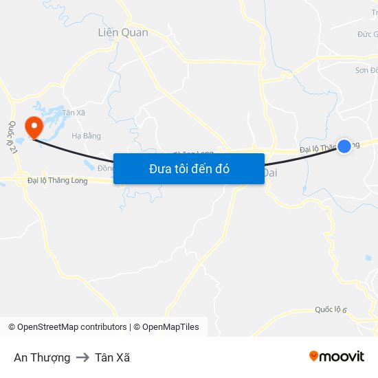 An Thượng to Tân Xã map