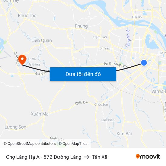 Chợ Láng Hạ A - 572 Đường Láng to Tân Xã map